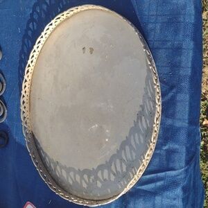 Solid Silver Antique Serving Platter